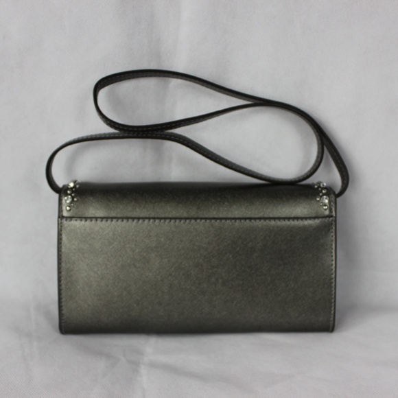 Michael Kors Tina Clutch Jeweled Dark Silver - Picture 2 of 5